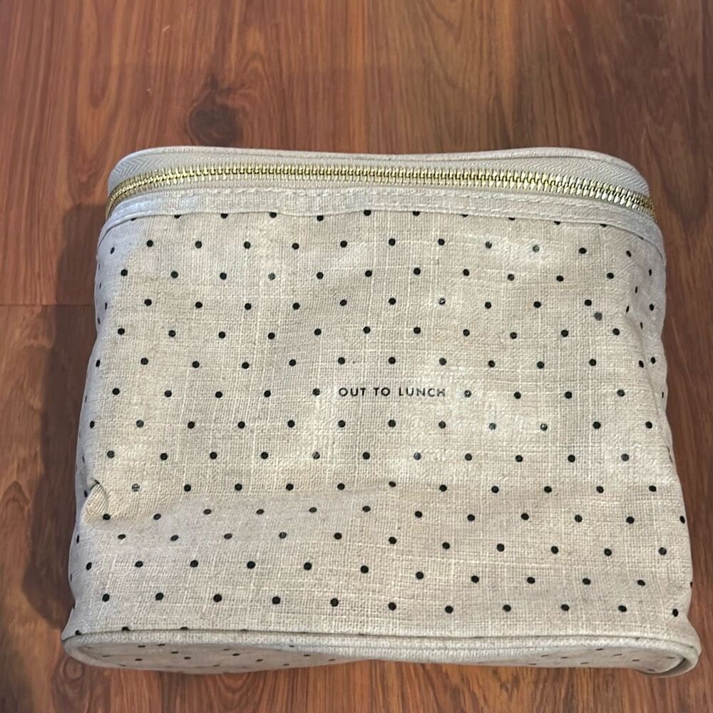 Kate Spade Beige polkadot out to lunch bag